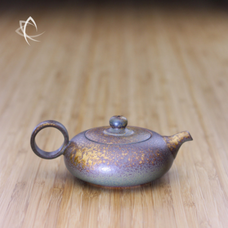 Ash Glazed Small Flat Teapot Featured View