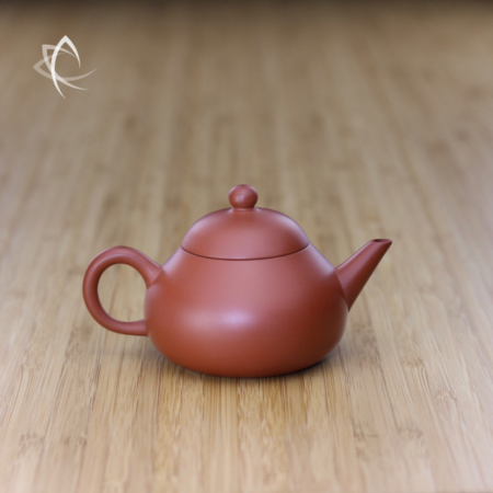 Small Stubby Pear Shaped Red Clay Teapot Featured View