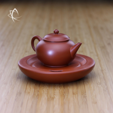 Small Classic Shui Ping Red Clay Teapot with Tea Boat