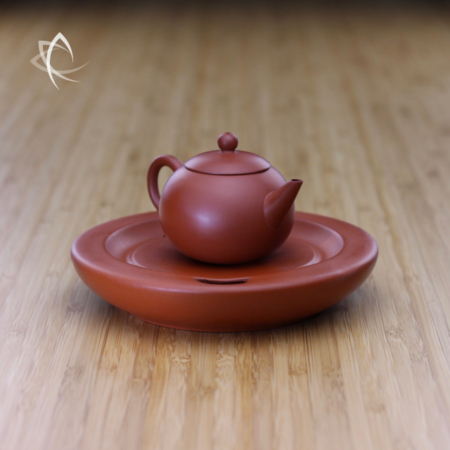 Pocket Yuan Zhu Red Clay Teapot with Tea Boat