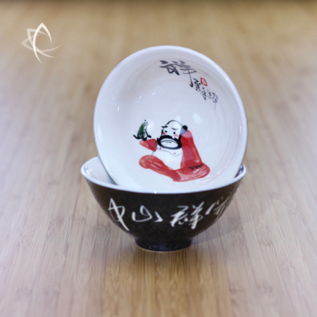 Hand Painted Luohan Tea Cup Design 1