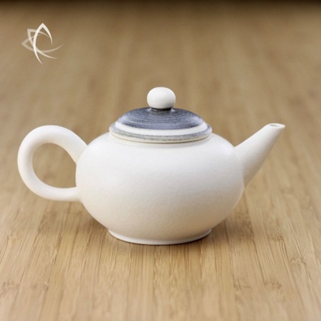 Slate Grey Swirl Classic Shui Ping Teapot Featured View