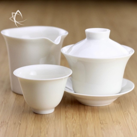 Classic Gaiwan with Calla Pitcher and Tall Tasting Cup Set Featured View