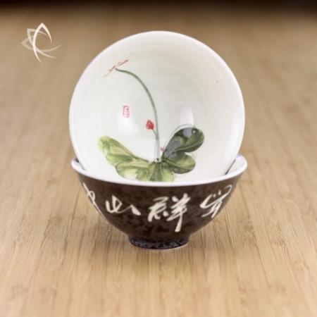 Hand-Painted Pond Flowers Tea Cup No. 3 Featured View