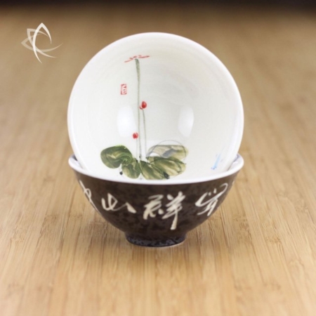 Hand-Painted Pond Flowers Tea Cup No. 4 Featured View