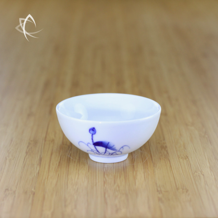 Blue Lotus Half Moon Tea Cup Other Side View